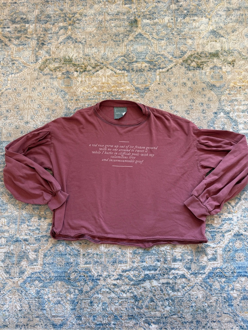 Taylor Swift “Lakes” folklore Crewneck long sleeve shirt